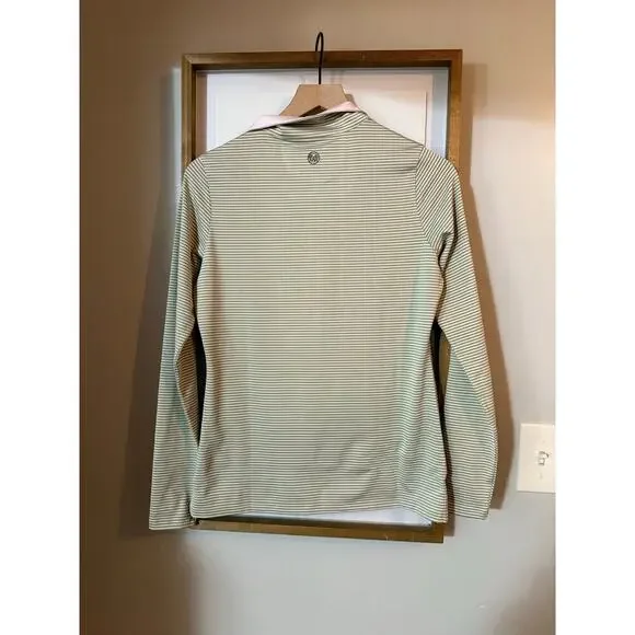 Renwick RNWK Striped 1/4 Zip - Fairway White size xs - Picture 9 of 9